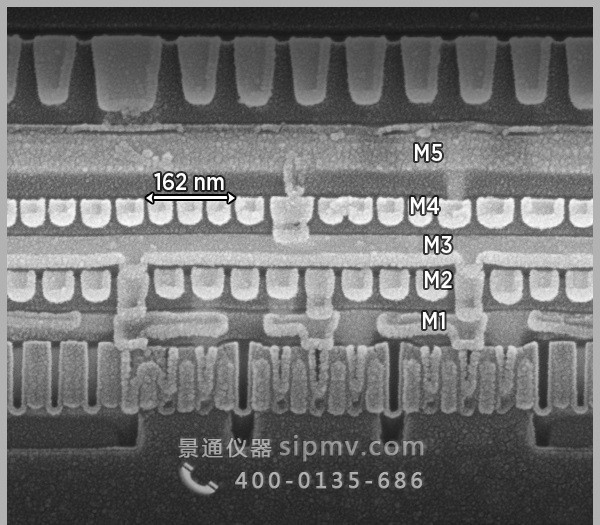 Intel說互連間距是52nm，但實際量了一下是54nm，在誤差范圍內